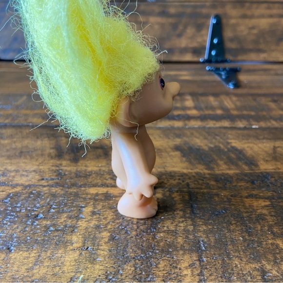 Vintage, 1990s, Small, Yellow Hair, Troll, Doll, Figure, Retro, Toy - Picture 4 of 6